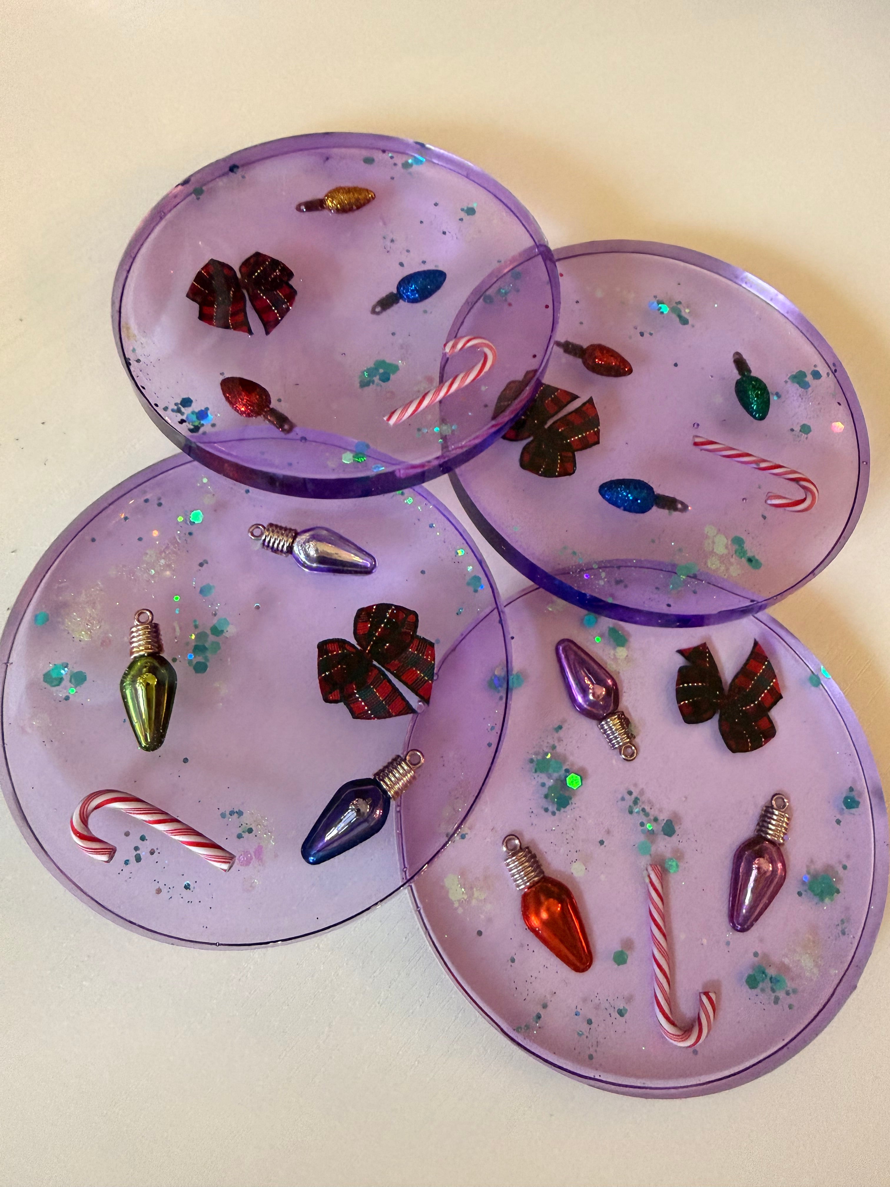 Christmas Light Coasters