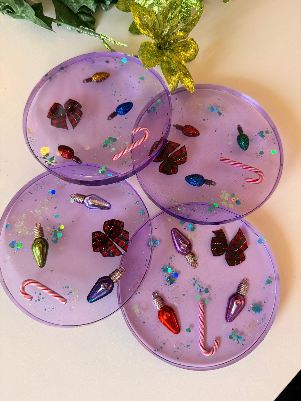 Christmas Light Coasters