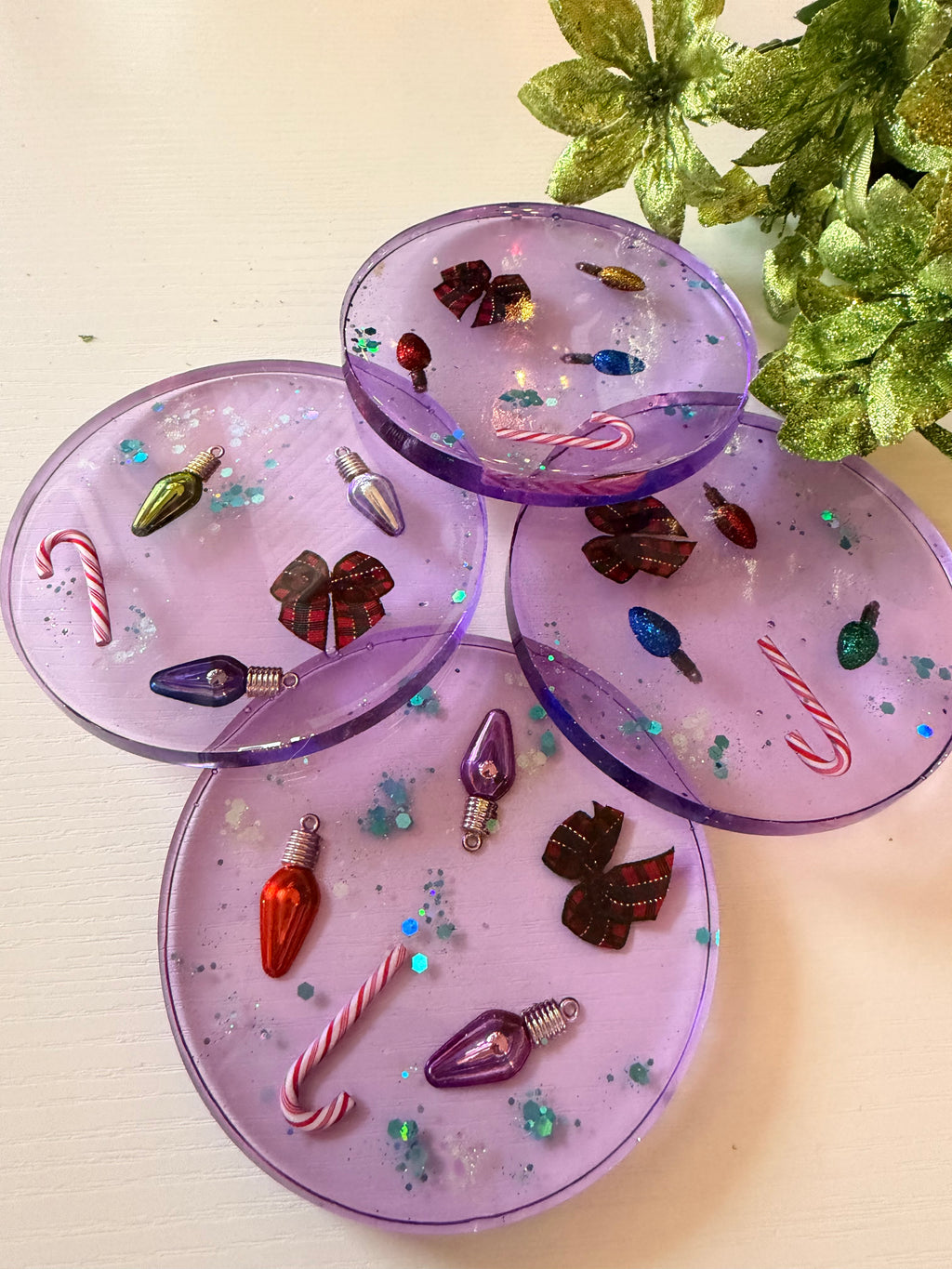 Christmas Light Coasters