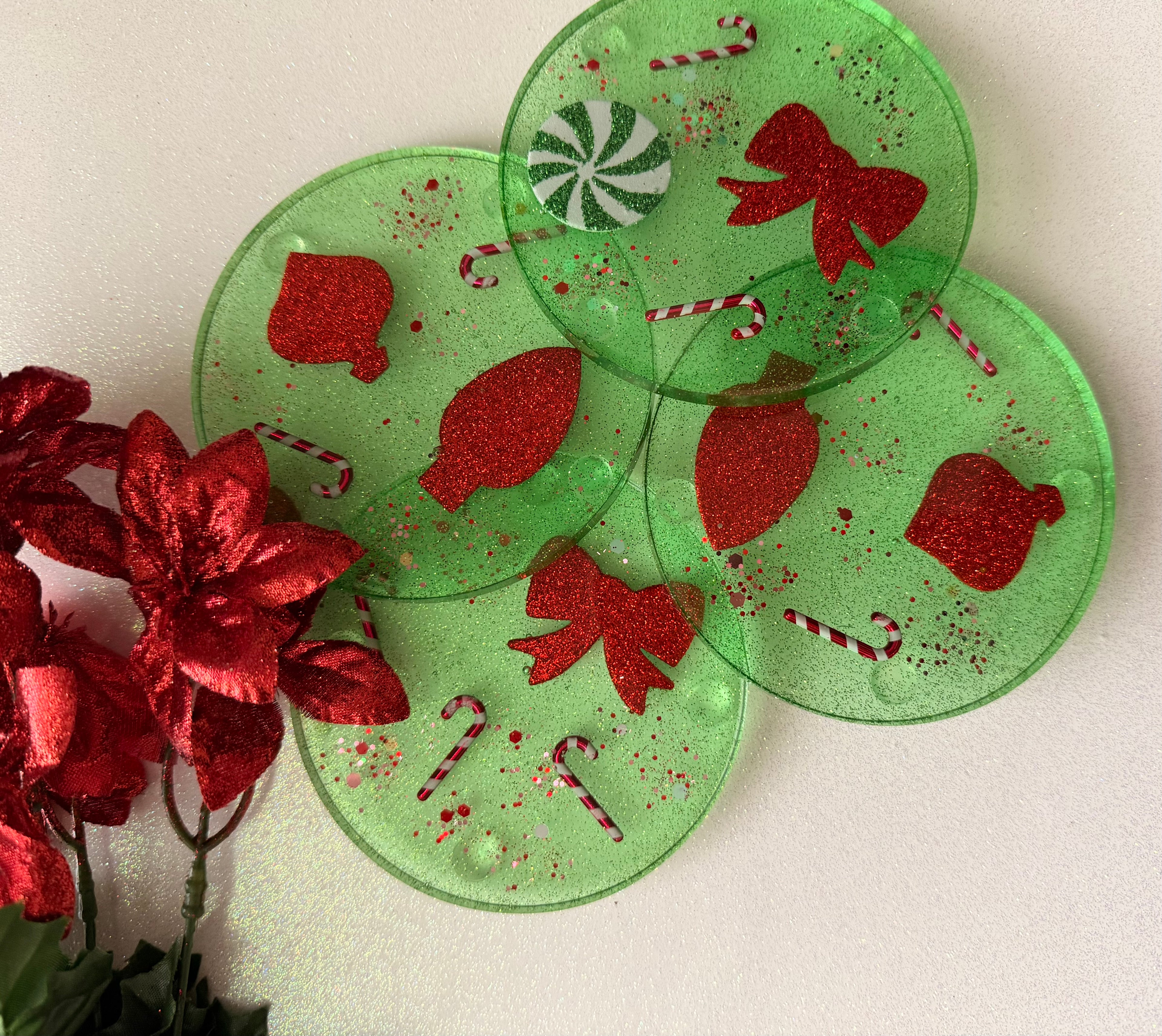 Green Holiday Coaster