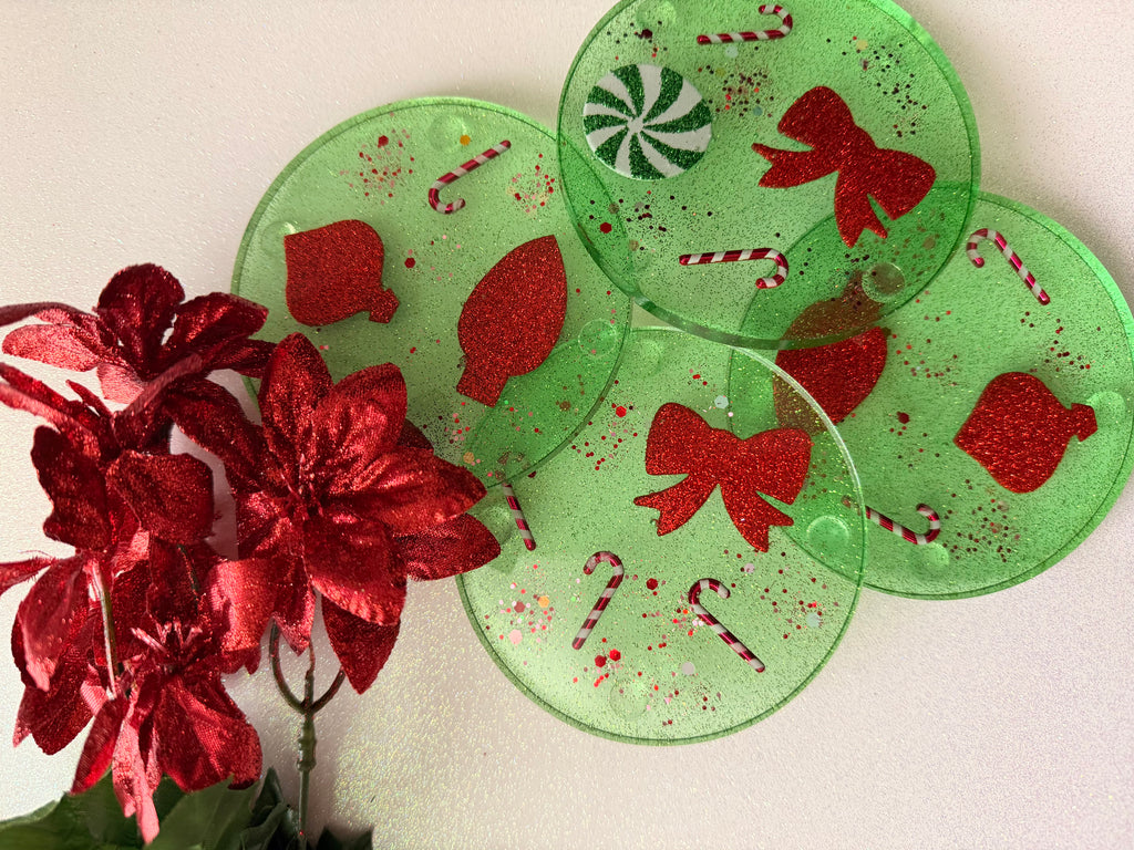 Green Holiday Coaster