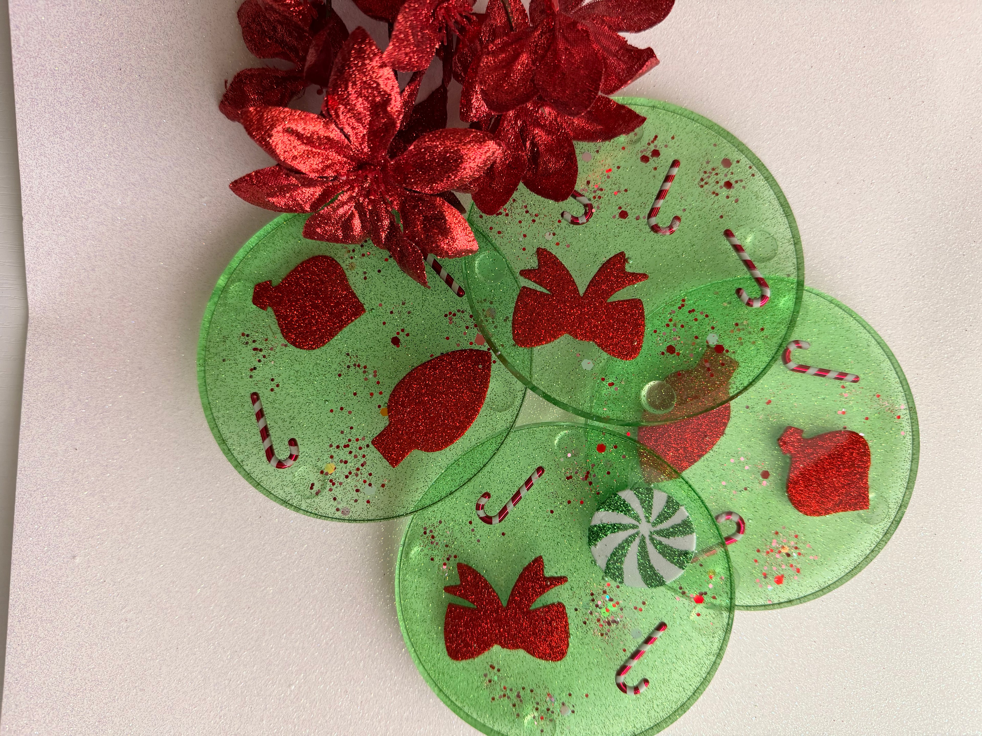 Green Holiday Coaster