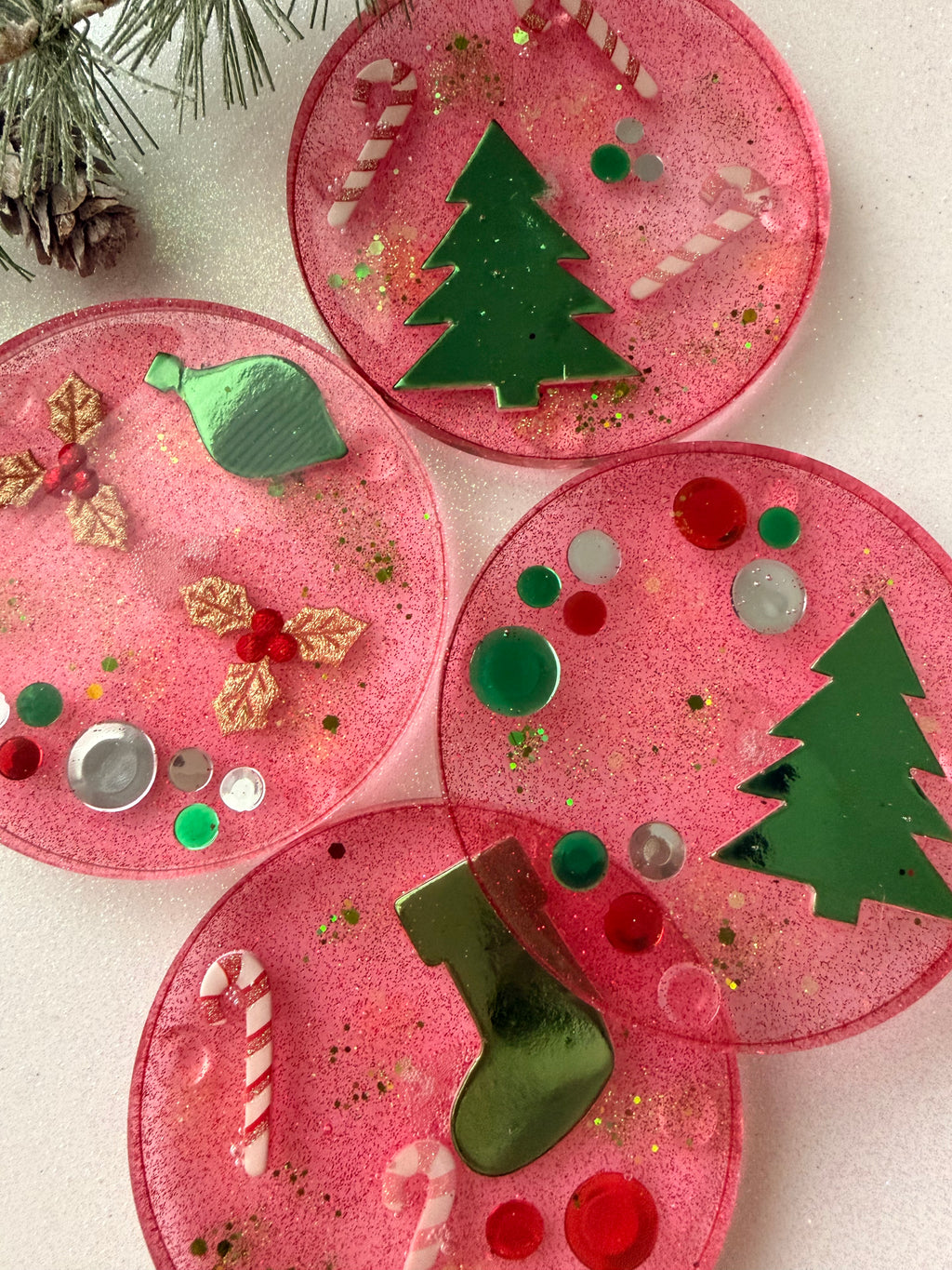 Red & Green Holiday Coasters