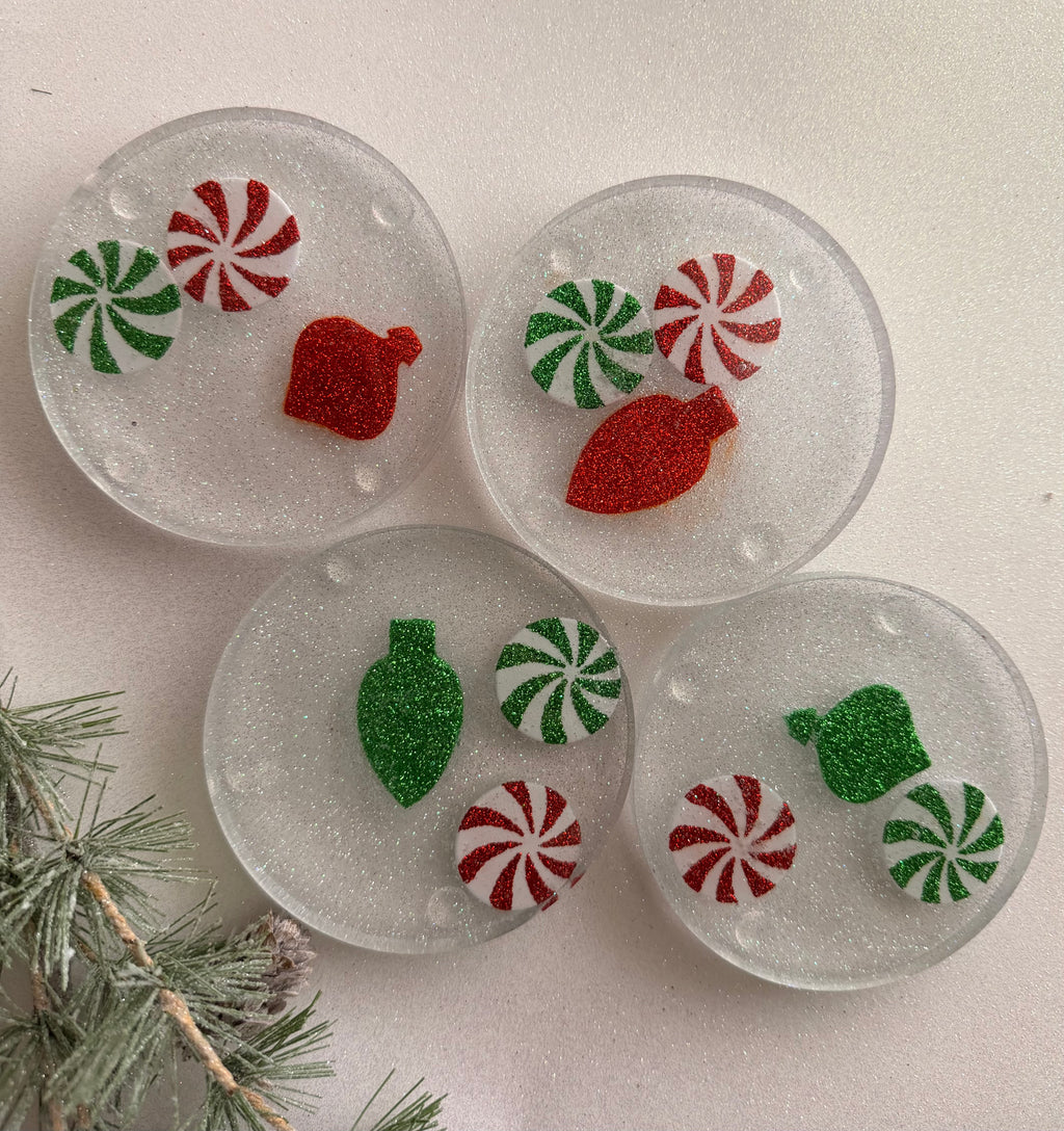 Peppermint Swirl Coasters