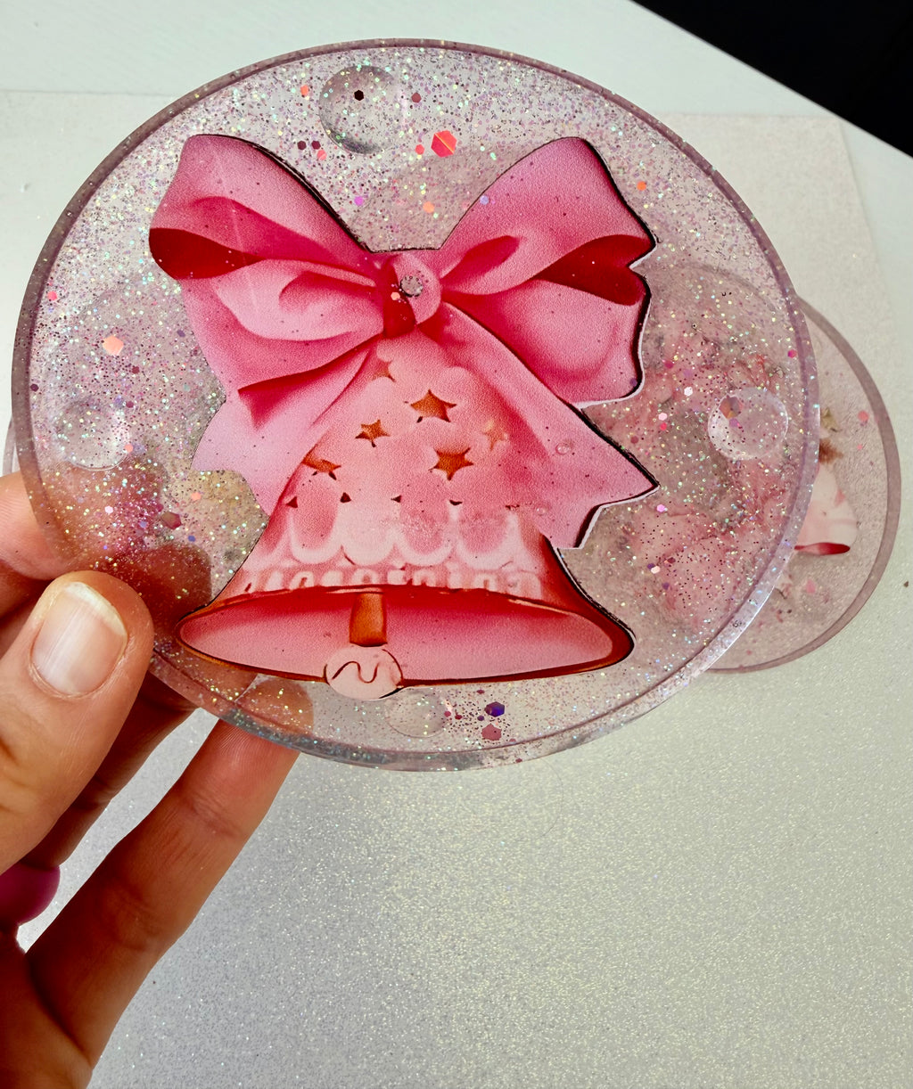 Pink Inspired Christmas Coasters