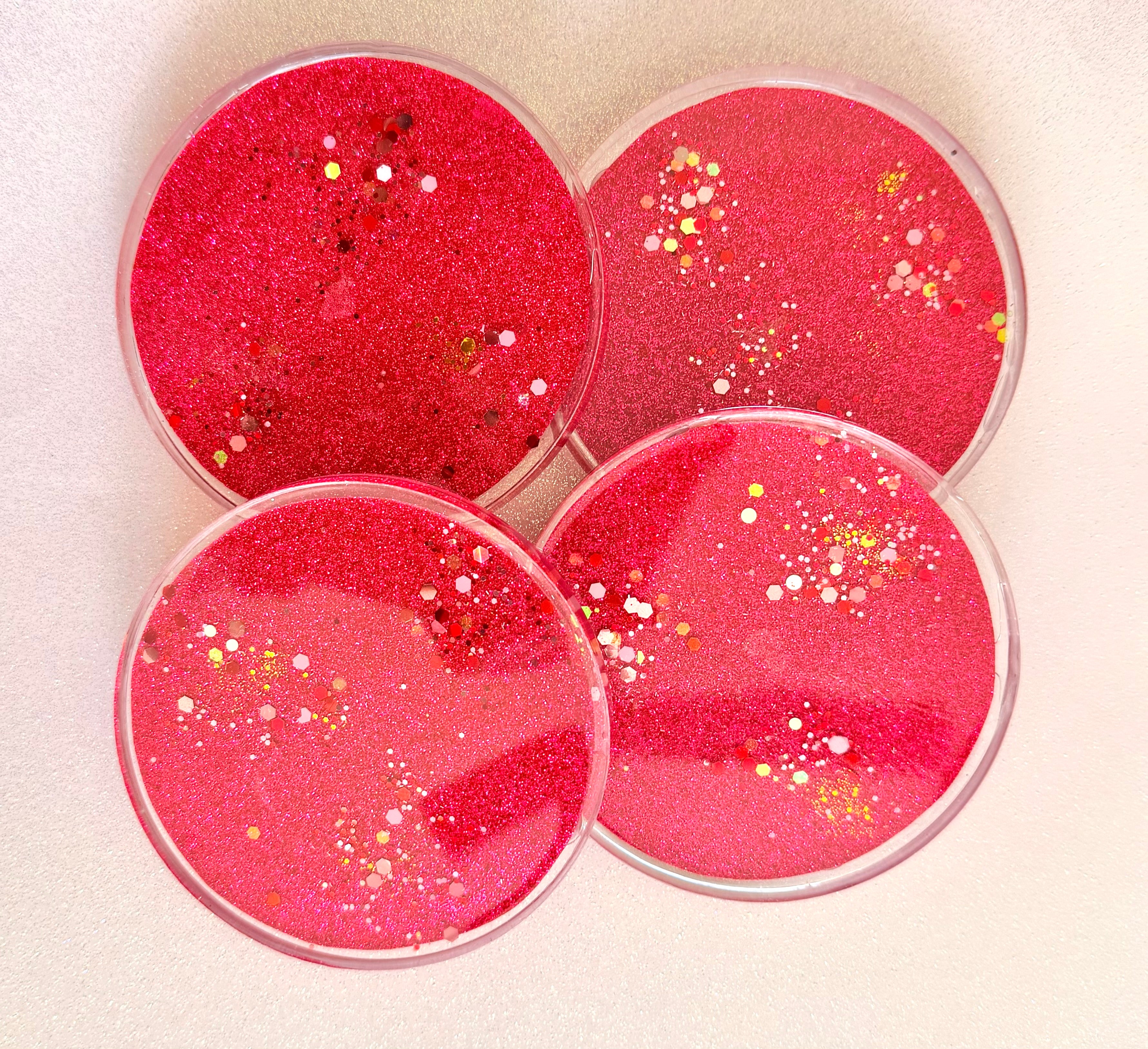 Hot Pink Sparkle Coasters