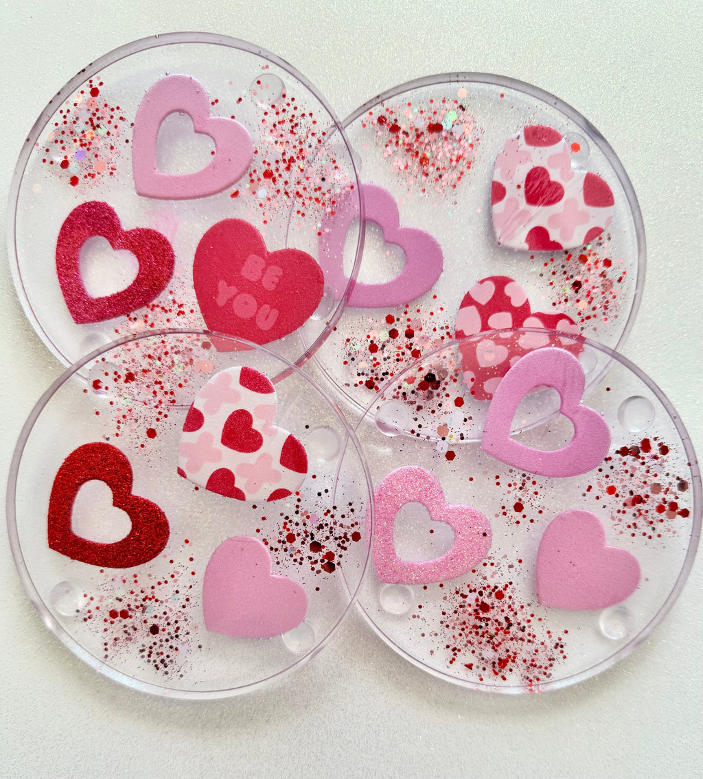 Valentine's Heart Coasters