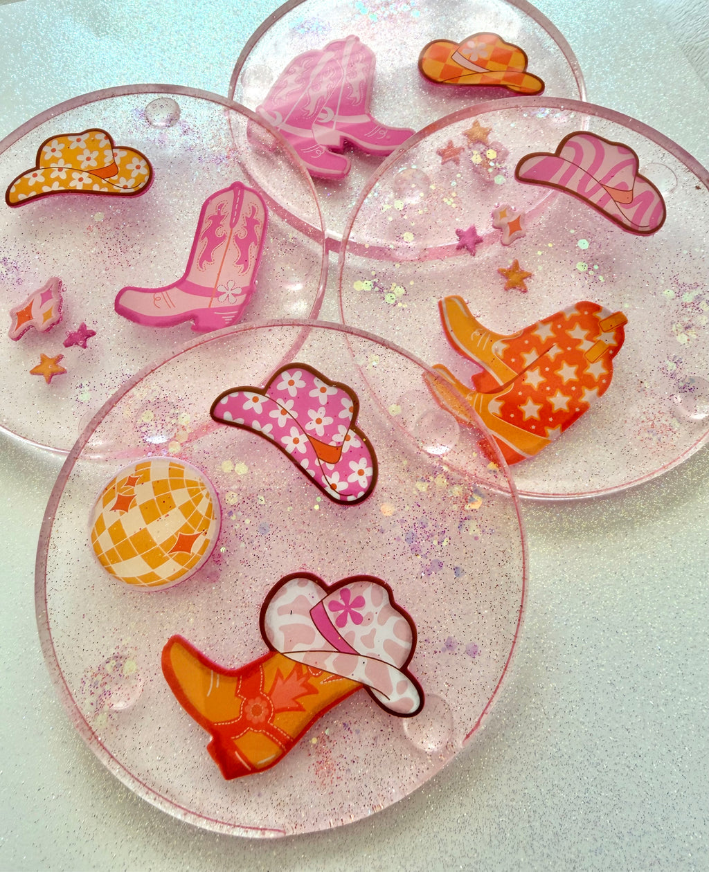 Light Pink Cowgirl Inspired Coasters