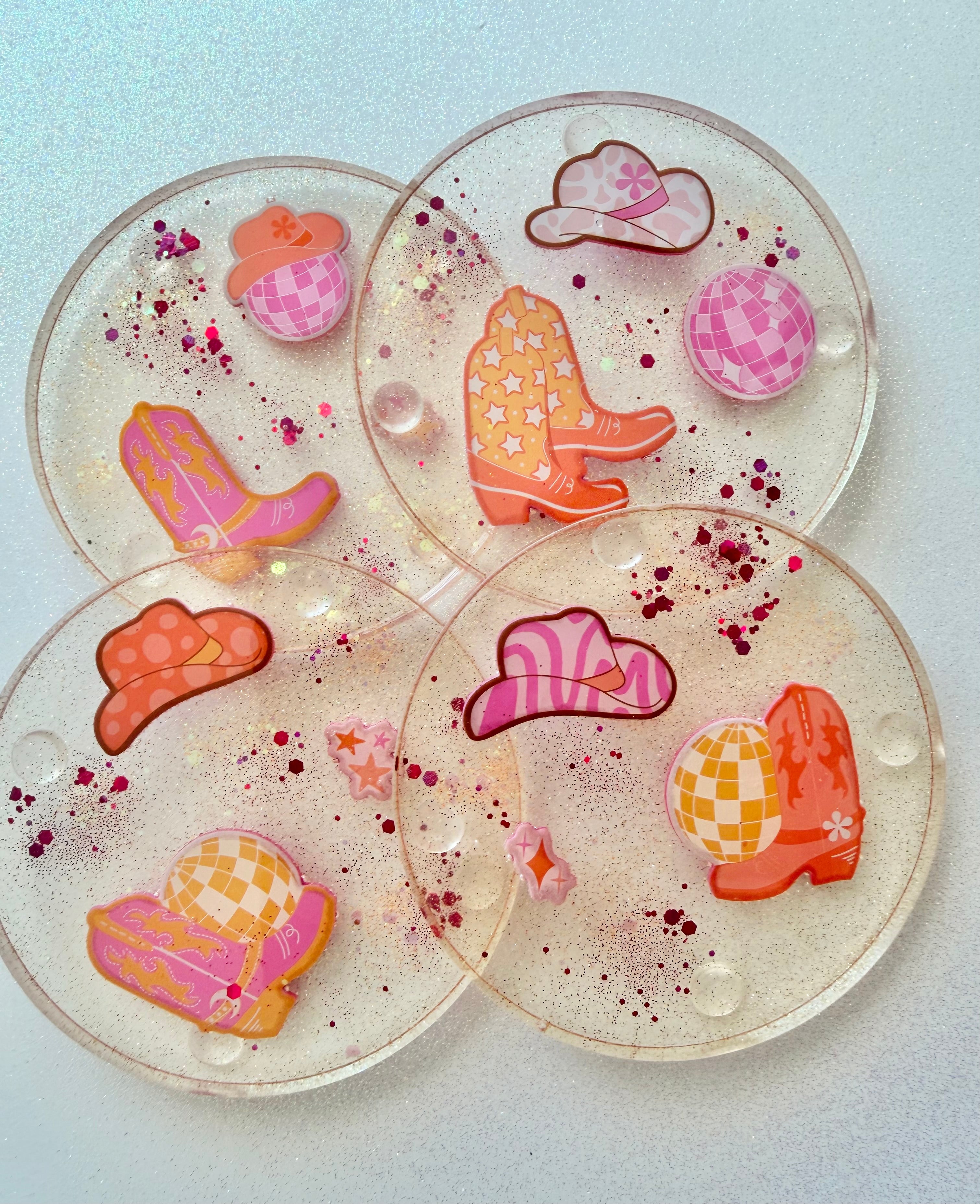 Light Orange Cowgirl Inspired Coasters