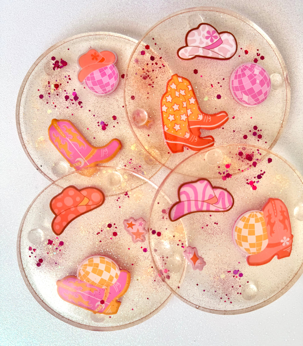 Light Orange Cowgirl Inspired Coasters