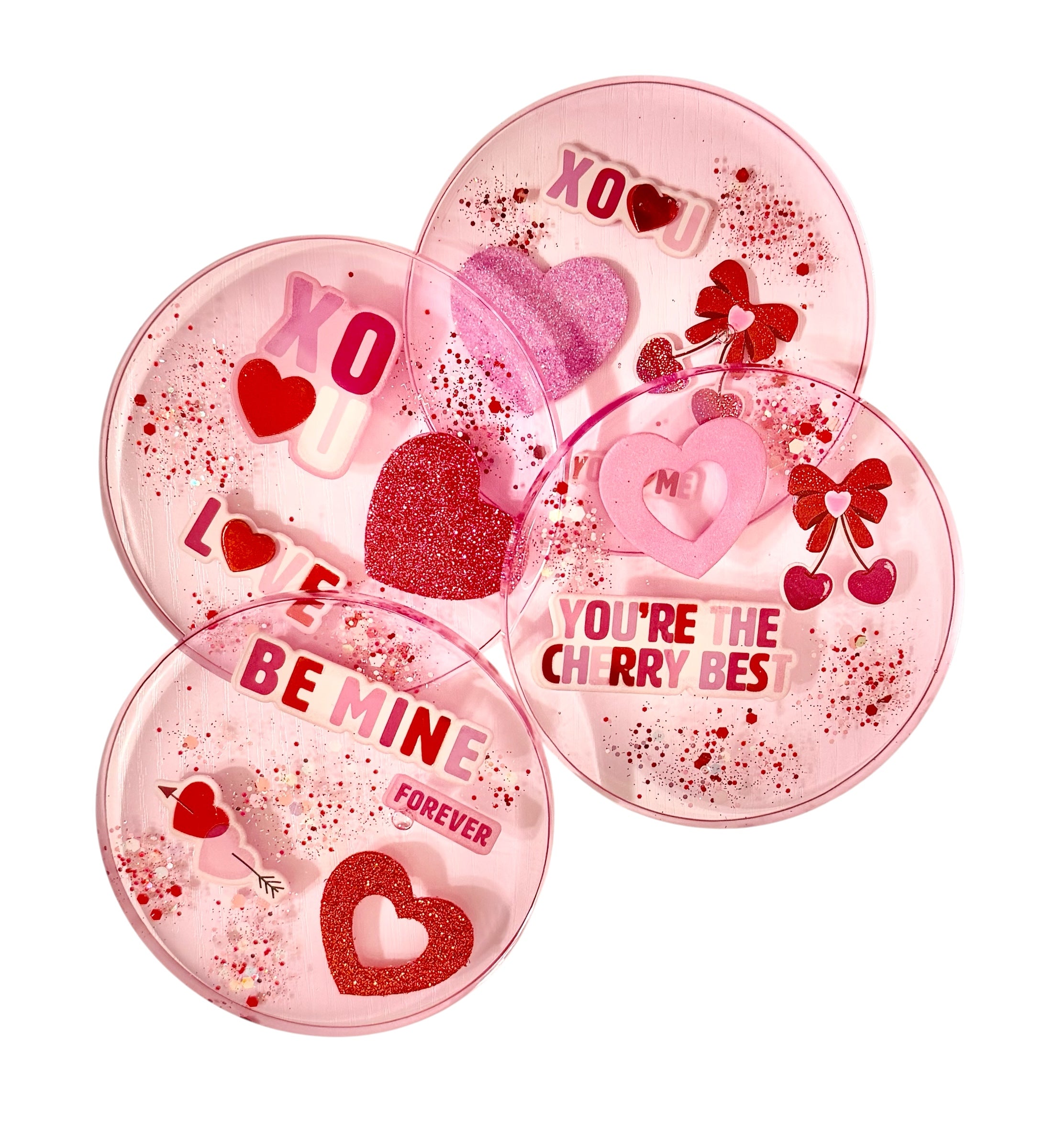 Cherry Best Valentine's Coasters