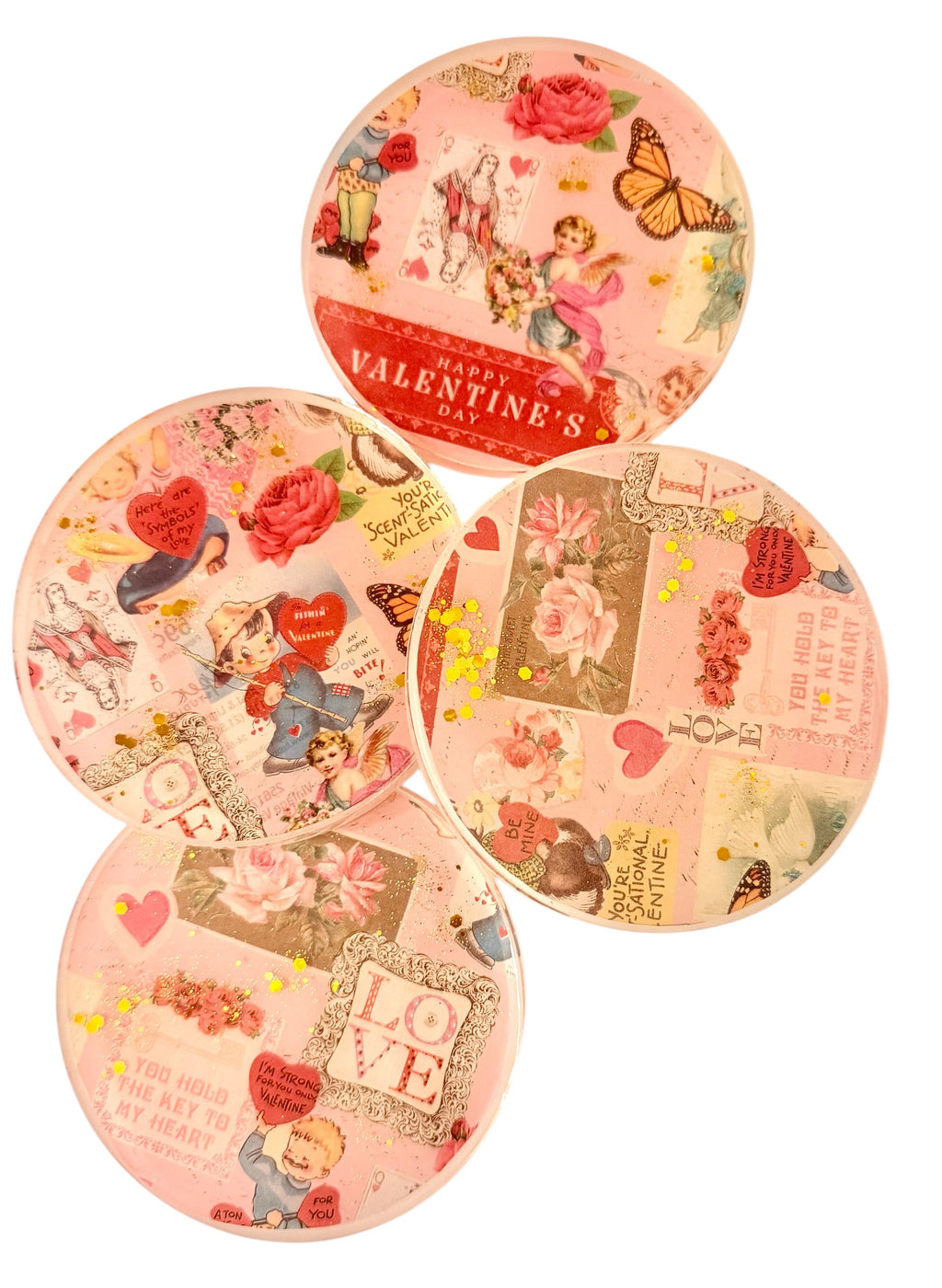 Vintage Valentine Coasters