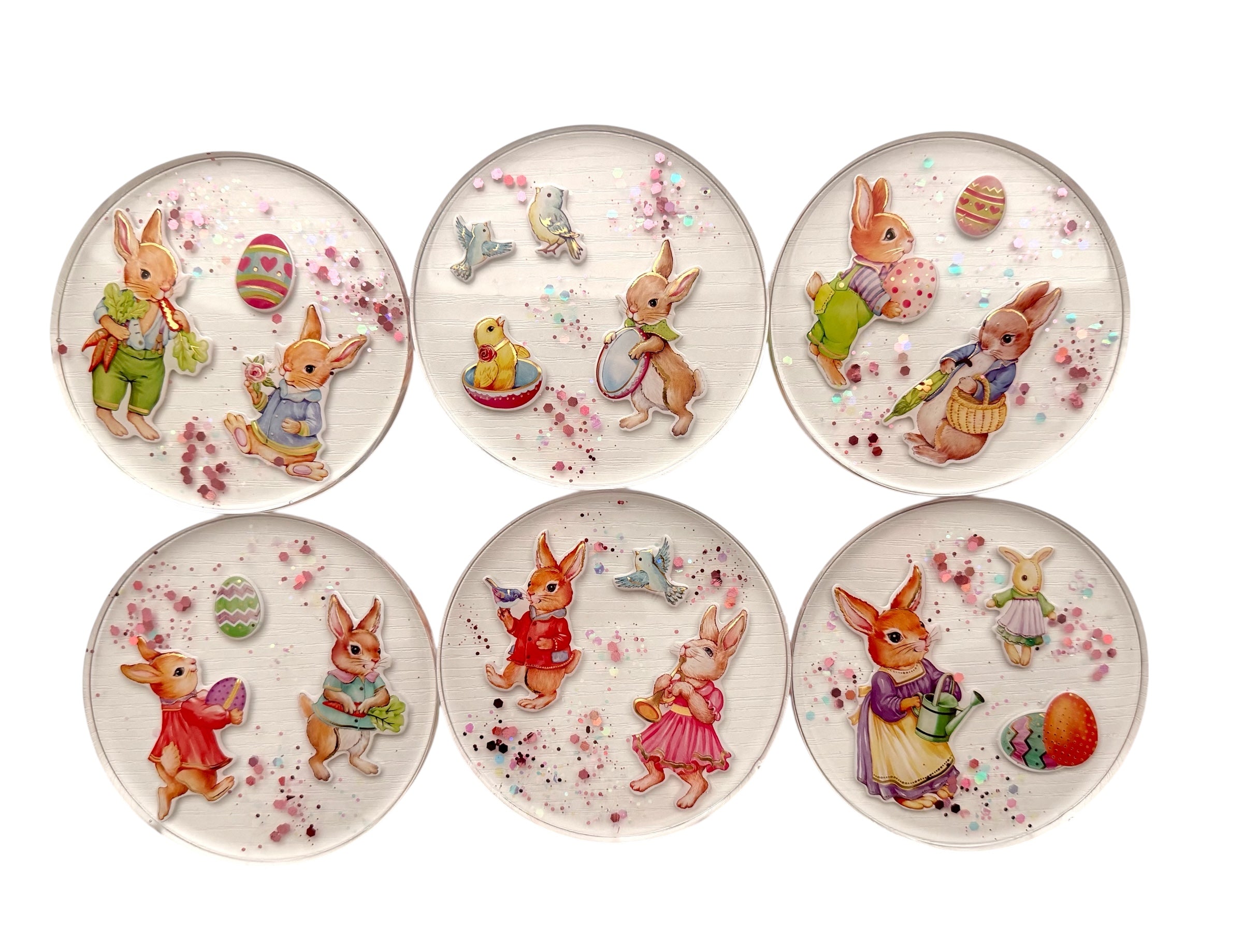 Easter Rabbit Family Coasters