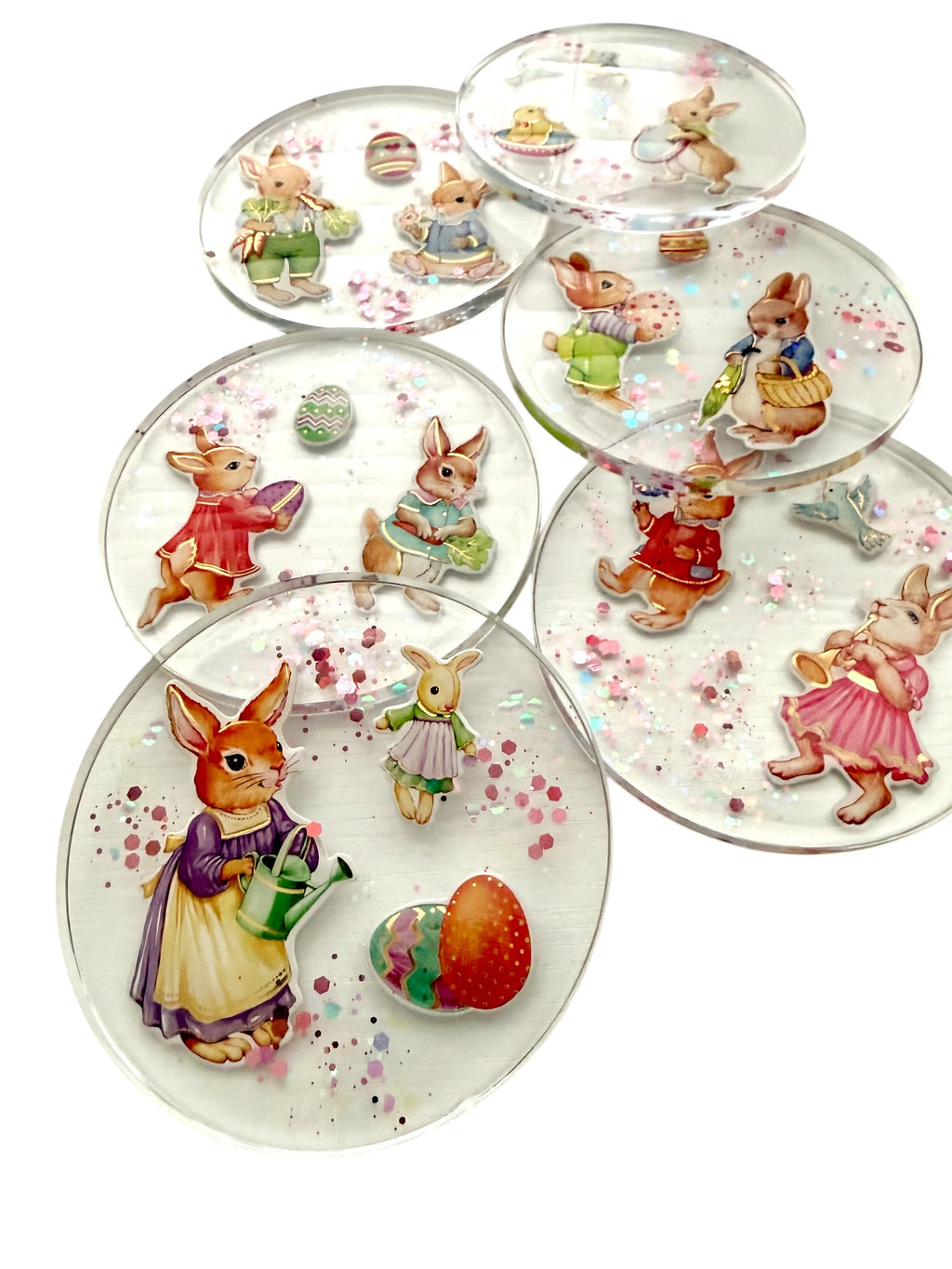 Easter Rabbit Family Coasters