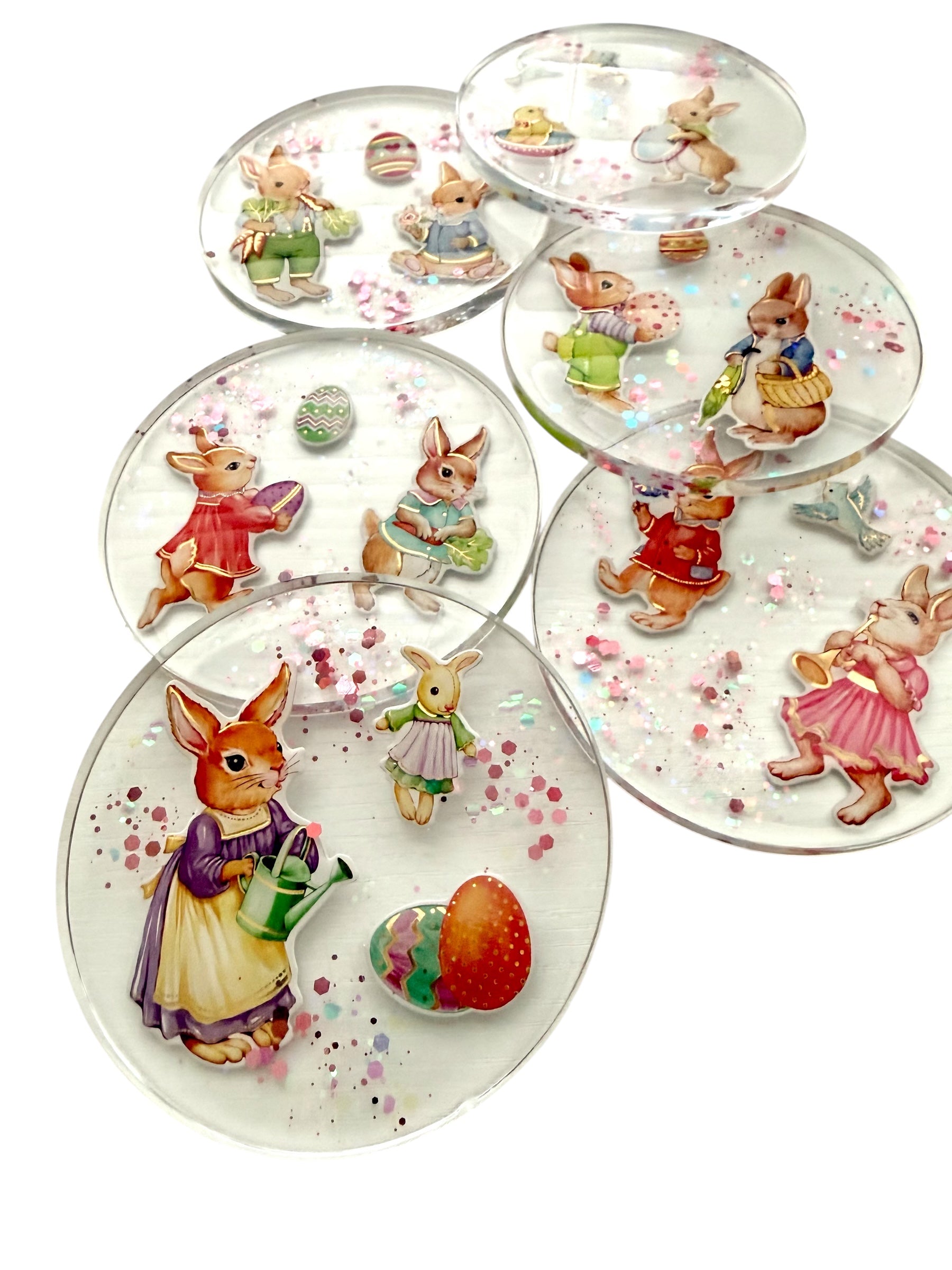 Easter Rabbit Family Coasters
