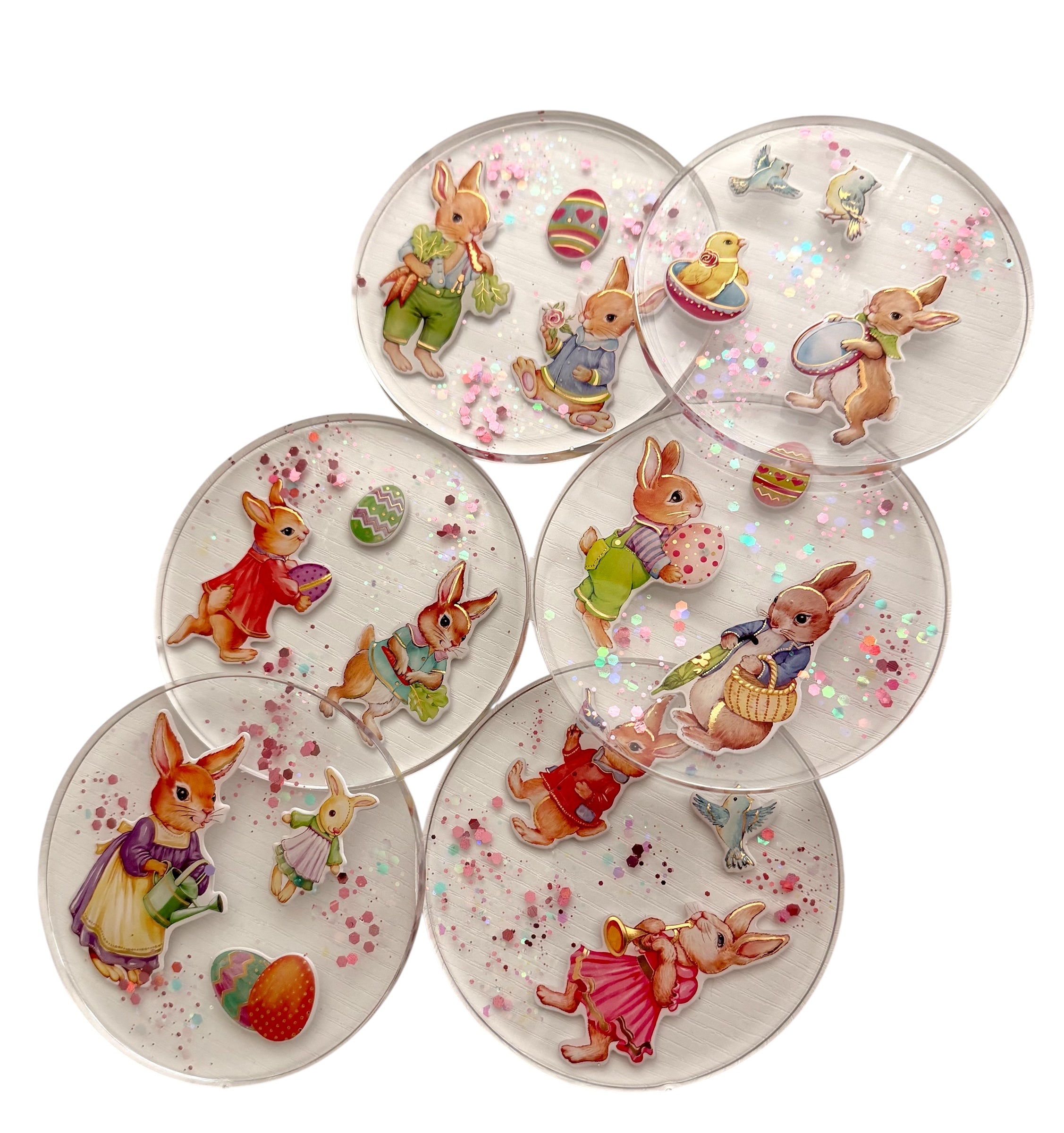 Easter Rabbit Family Coasters