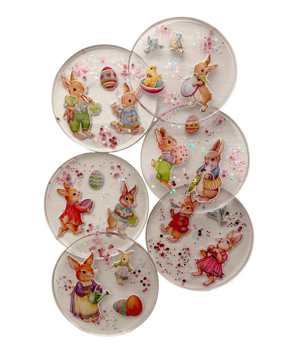 Easter Rabbit Family Coasters