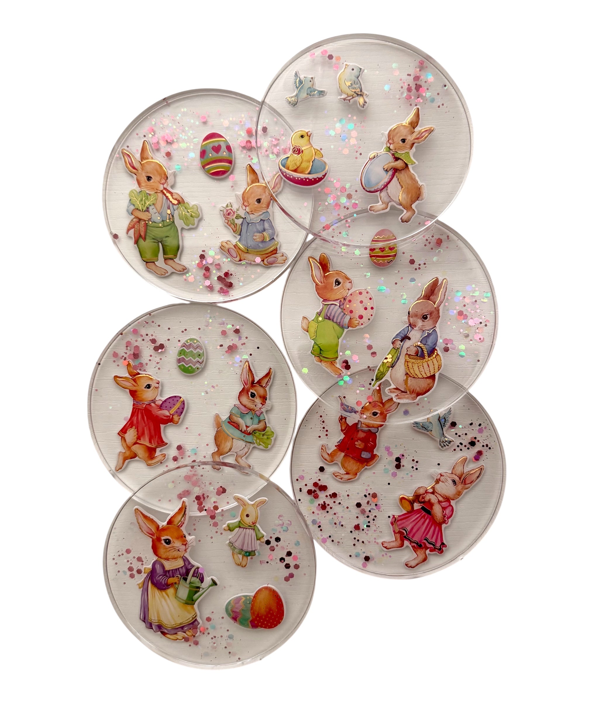 Easter Rabbit Family Coasters